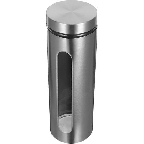 Boîtes de cuisine cylindriques en acier inoxydable pour le stockage des aliments, 1800 ml, 1 lot (1/5)