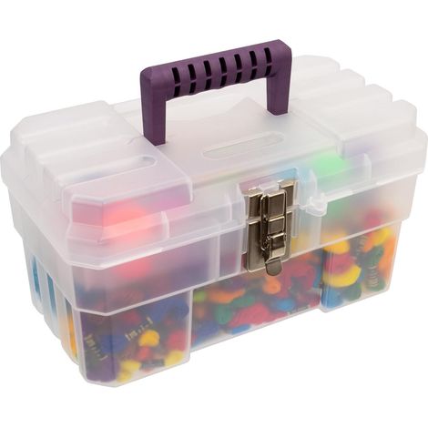 Boîte à outils en plastique semi-transparent 35,6 cm (1/5)