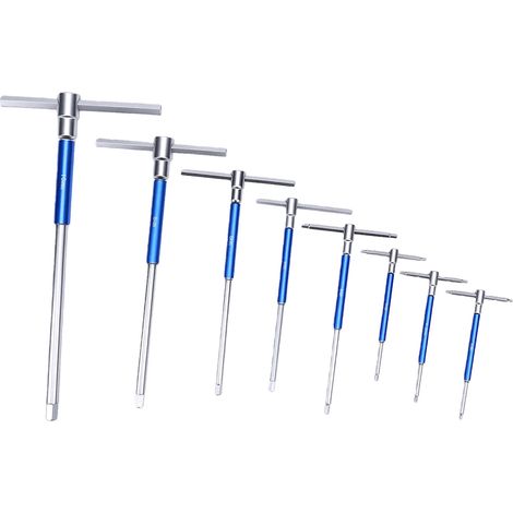 Jeu de clés à poignée en T, 2mm, 2.5mm, 3mm, 4mm, 5mm, 6mm, 8mm, 10mm, Spinner métrique antidérapant pour l'entretien des véhicules