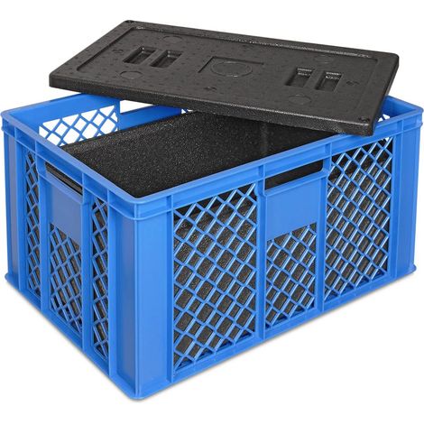 BRB Récipient euro avec boîte isotherme en EPP, 600 x 400 x 320 mm, 25 l, bleu (1/3)