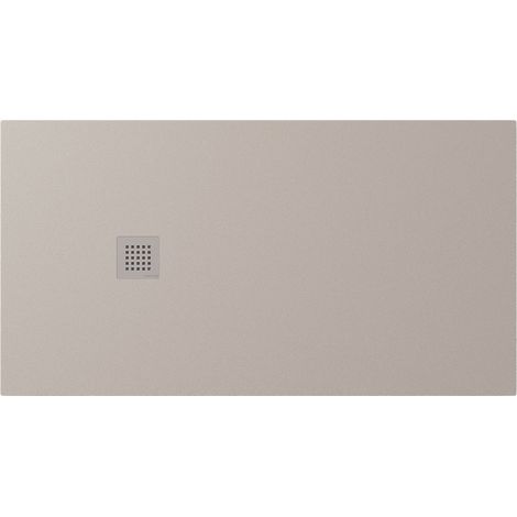 Receveur de douche en marbre coulé TRENECA 150x80cm, découpable selon vos demandes, beige mat (1/4)