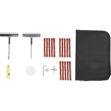 Kit di riparazione pneumatici da 24 pezzi - Toivize - Acciaio cromato - Universale per auto e moto (1/5)