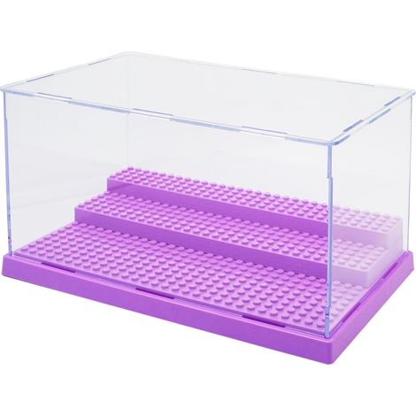 Vitrine à 3 niveaux en acrylique, boîte de présentation anti-poussière pour blocs, boîte de présentation en plastique (1/2)