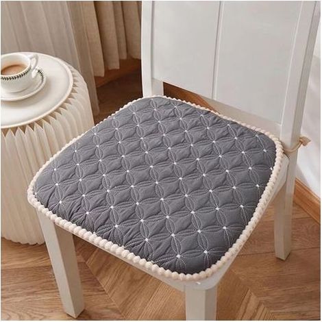 Galette de chaise déhoussable 45x43 cm – Mousse à mémoire de forme – Antidérapante avec points en gel de silice – Lavable en machine (1/5)