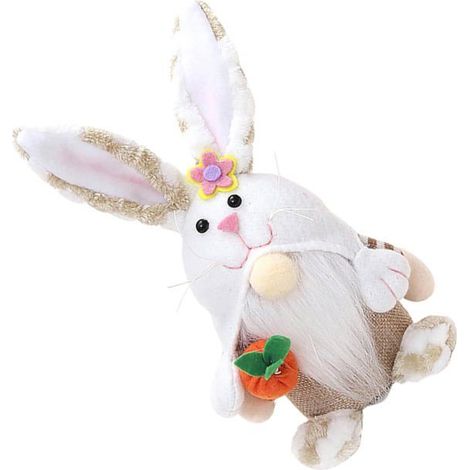 BelleRise - Décoration de Pâques : un gnome en peluche sans visage et avec des oreilles de lapin. (1/5)