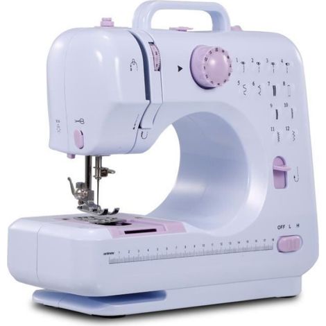 Mini Machine à coudre portable électrique de ménage 12 points 2 vitesses avec pédale Parfaite pour les débutants en couture facile (1/4)