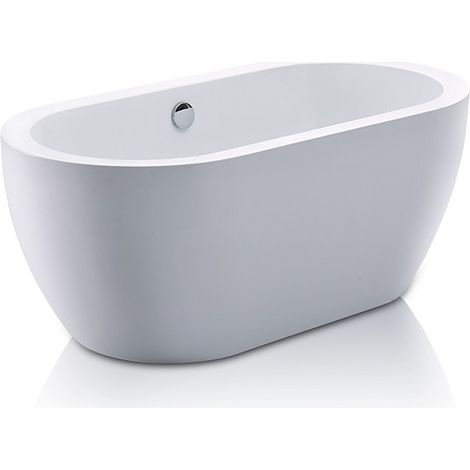 Vasca da bagno freestanding - 178L - 150x75xH58 cm - Bianco - Acrilico - ADRINA