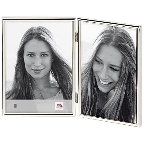 Walther design WD219S Chloe - Doppelter Portraitrahmen, silber, 2 x 9 x 13 cm (vertikal) (1/5)