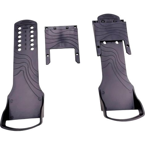 Lot de 2 pédales plates pour rameur - Accessoires d'exercice professionnels - Absorption des chocs - Rameur (1/5)