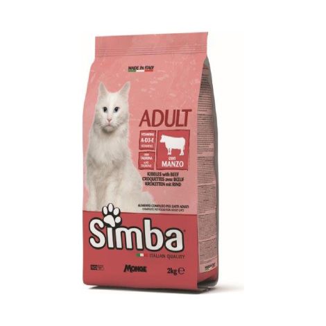 CIBO GATTO MONGE SIMBA 2 KG CROCCANTINI MANZO