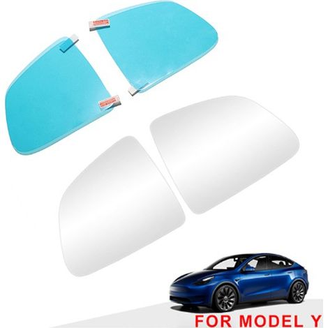replacement rearview mirrors with wide-angle anti-glare lenses for Tesla Model 3 and Y (1/5)