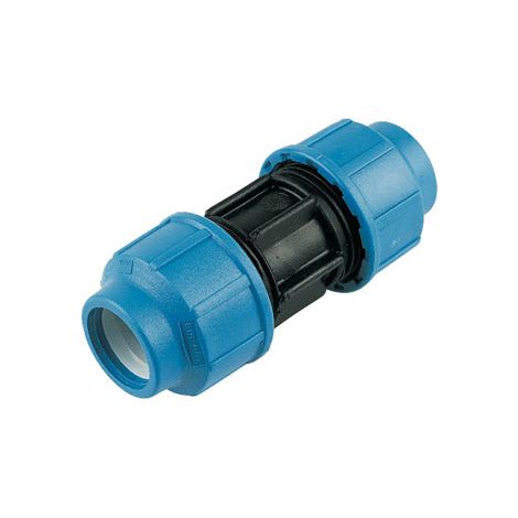 FloPlast 25mm MDPE Compression Coupling for Plumbing Solutions (1/2)