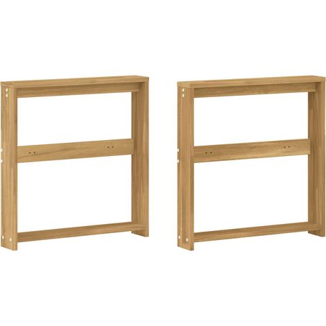 Armrests Module 2 pcs White 58.5 x 10 x 61 cm Solid Acacia Wood vidaXL (1/5)