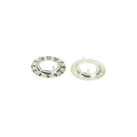 Selector para botón de 15 mm (transparente - negro, 11 dígitos)