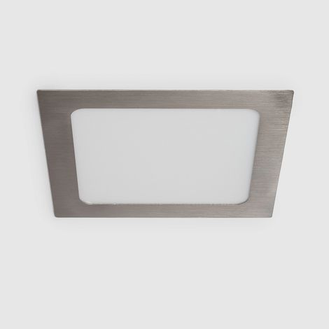 Placa LED 12W Cuadrada SuperSlim Corte 155x155 mm Silver 5000K Blanco Frío (1/5)