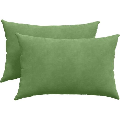 Maison Exclusive - Cuscini da Divano 2 pcs Verde chiaro 60 x 40 cm
