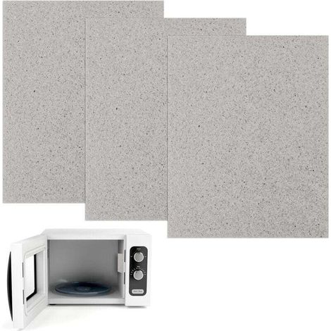 Lot de 3 disques de mica pour micro-ondes - 20.3 x 12.7cm - Feuille de mica - Couvercle de guide d'ondes - Feuilles de mica - Accessoires de réparation universels (1/4)