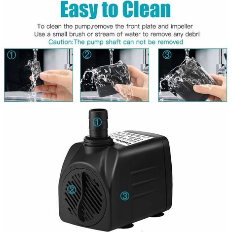 Pompe submersible, pompe d'aquarium 1500 L/h, fontaine multifonctionnelle pour poissons d'aquarium (1/5)