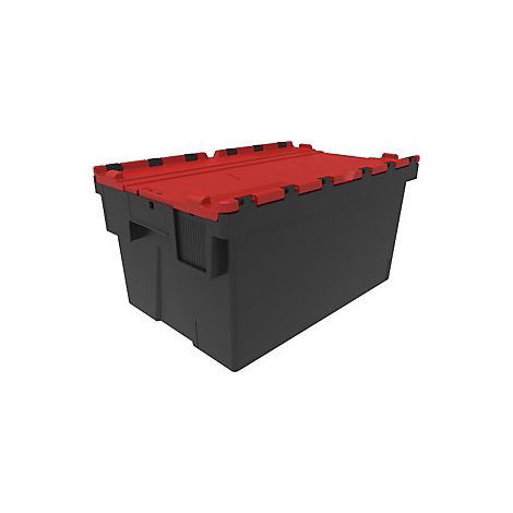 Mehrweg-Stapelbehälter  LxBxH 600 x 400 x 310 mm  schwarz/rot