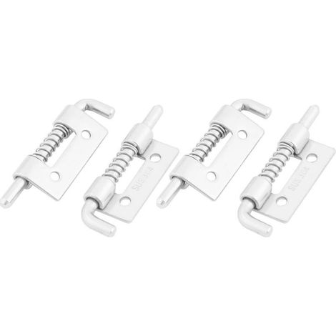 4pcs Loquet A Ressort Targette A Ressort Verrou de Porte Serrure Pour Meuble Portail Garage acier inox 304 ton argent 2pouces Long (1/5)
