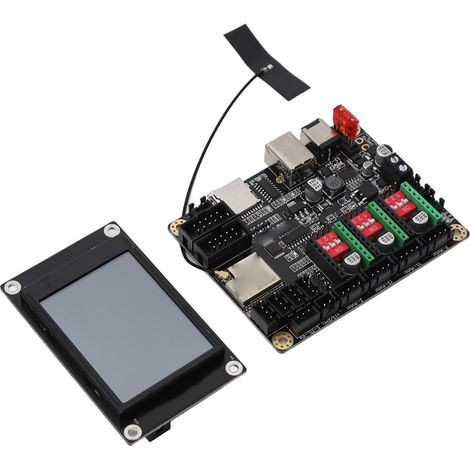 Contrôleur Makerbase-MKS DLC32 V2.1 hors ligne 12-24VDC, 32 bits WiFi, avec écran tactile TS24-R V2.1 2,4 pouces, driver moteur pas à pas TMC2209 dissipateur thermique, machine de gravure laser de bur (1/5)