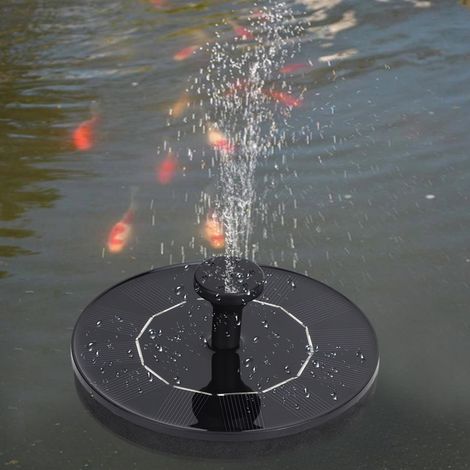 Solarbetriebenes schwimmendes Springbrunnen-Vogeltränken-Wasserpumpen-Gartenteichbrunnen-Set (1/5)