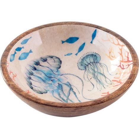 Dekorative mittelgroße marineblaue Quallenschale für Küche und Esszimmer