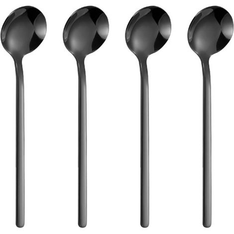 Cuillère À Café En Acier Inoxydable - 13 Cm - Pour Espresso Cappuccino Sucre Dessert - Lot De 4 (1/5)