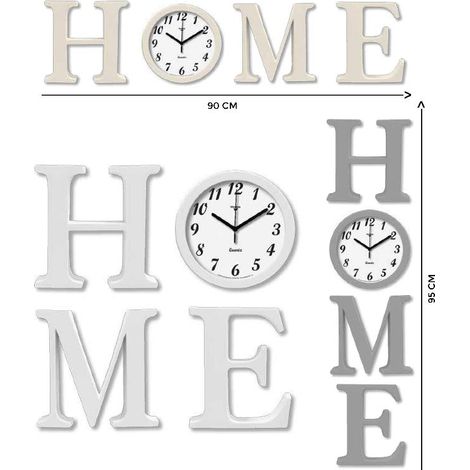 1 Pezzo Orologio da Parete in ABS in 4 Pezzi 22,5 cm 3 Colori