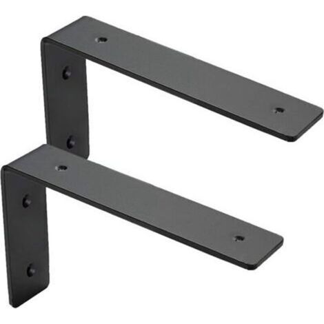 Lot de 2 Equerre Etagere Murale, Supports Pour étagères Lourdes Industrielles, Equerre Charge Lourde, Supports en L, 5 mm d'épaisseur avec Vis (15 cm X 15 cm) (1/4)