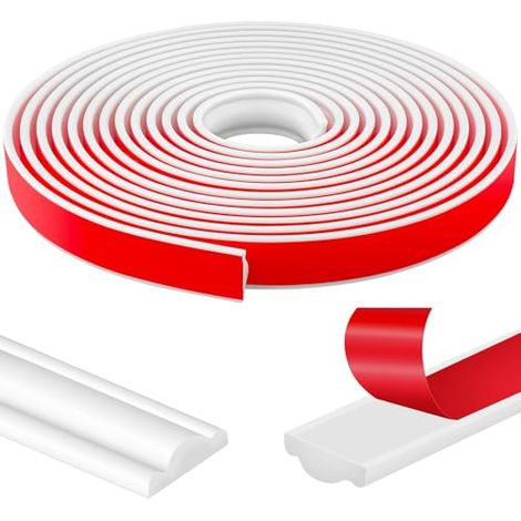 Moulure Adhesive pour Murs 7m x 2.7cm Moulure Murale Adhesive Plinthe PVC Décoratifs Adaptés Moulures à Coller et à Décoller pour les Carreaux,les Bordures Décoration D'intérieur (1/5)