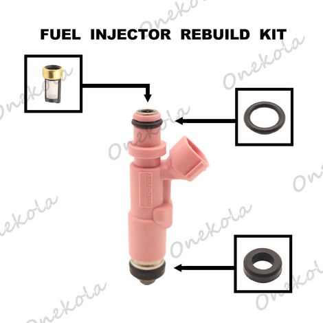 Kit de révision d'injecteur de carburant avec joint torique et filtre, compatible avec Toyota Prado RZJ120 2.7L 23250-75080 (1/2)