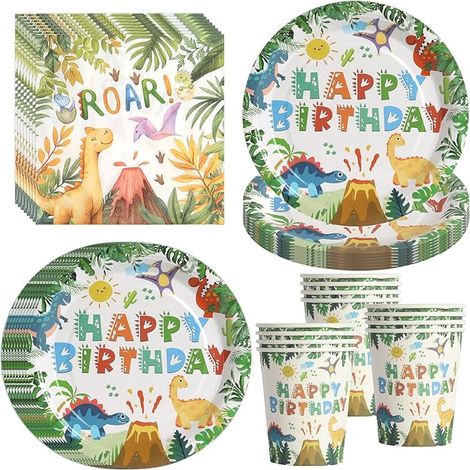 Assiettes, gobelets et serviettes décoration d'anniversaire enfants (1/5)
