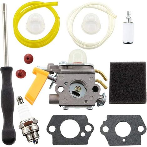 Kit carburatore per Ryobi RBC30SESA RBC30SBSA RLT30CESA RLT30SESA RPR3025JA. Sostituisce rasaerba e decespugliatori ZAMA C1U-H60D Ryobi e Homelite 26cc e 30cc.