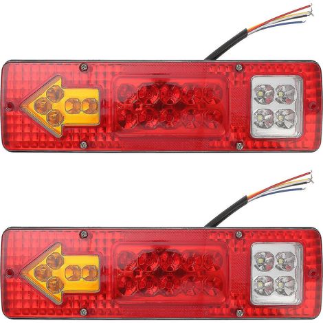 Juego de 2 luces traseras LED de 12 V para remolques, luces de señalización para camiones y remolques - yu (1/2)