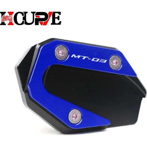 (MT-03 Bleu) Extension de béquille latérale CNC pour moto, compatible avec YAMAHA YZF-R3, YZF-R25, MT-03, MT-25, YZF MT R3, R25 maxpower (1/4)