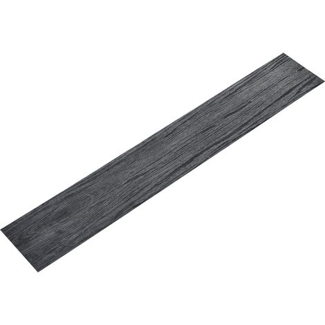 Valona Pavimento adesivo vinilico PVC 7 pezzi 0975 m² rovere nero notte 030007241