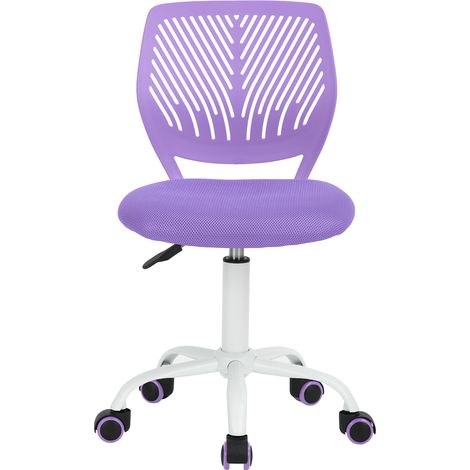 FurnitureR Farbenfroher Bürostuhl, ergonomischer Drehstuhl mit höhenverstellbarer Sitzfläche für Computer, Schreibtischstuhl mit 5 Rollen für Homeoffice, Arbeitsstuhl, Lila (1/5)