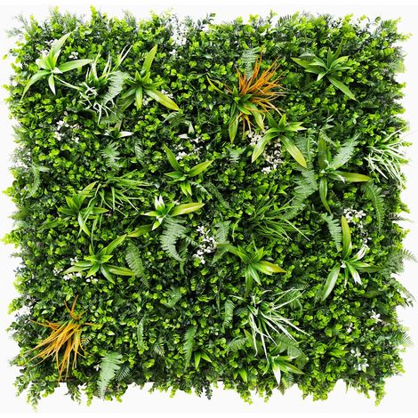 Agco – Haie artificielle savane 1m x 1m – Épaisseur 80mm – Résistance au vent 150 km/h – 100% recyclable – Brise-vue esthétique