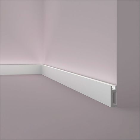 NMC IL10-box WALLSTYL Noel Marquet 1 Box 14 pieces Skirting Moulding for indirect lighting contemporary design grey  28 m (1/5)