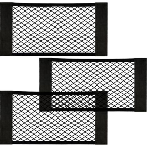 1 Filet de rangement, Nylon, 50x25 cm, Extensible, Installation facile, Coffre voiture camion SUV (1/2)