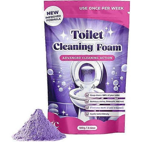 Nettoyant moussant pour toilettes Fizzclean, nettoyant moussant Fizzclean à action instantanée 100 g (1/4)
