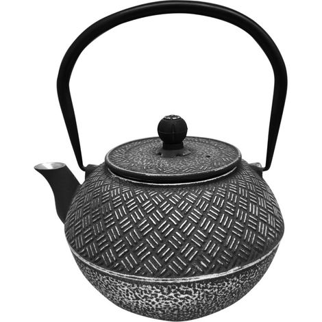 Théière de type japonaise noire en fonte 1 litre (1/2)