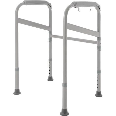 Toilettenstehhilfe, Kohlenstoffstahl, Höhenbereich 65-86 cm, Tragfähigkeit 200 kg, verstellbare Armlehnen, klappbares Design (1/5)