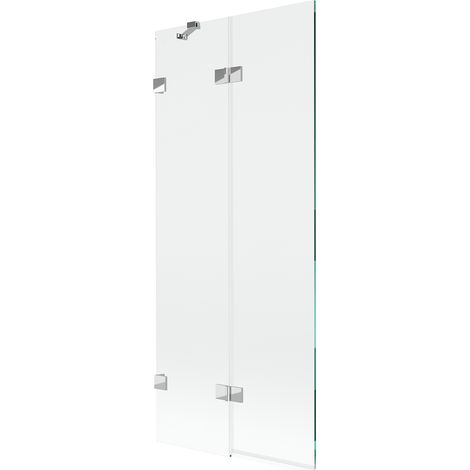 Mexen Lunar Badeabtrennung 2-flügelig links 80 x 150 cm, transparent, Chrom - 897-080-100-01-00-L (1/5)
