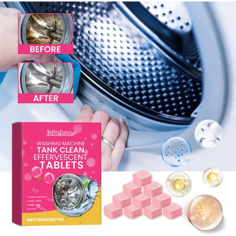 Washing machine tub cleaning effervescent tablets - quickly removes odors and dirt from the washing machine tub - 150g (15g10) (1/5)