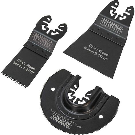 Faithfull Multi-Function Tool Blade Set – 3 Pieces (Model FAIMFKIT3) (1/5)