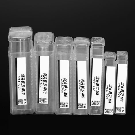 Jeu de contre-alésages M3 7 pièces/ensemble, en acier rapide de haute qualité, 4 cannelures, fraises à tige droite (1/5)