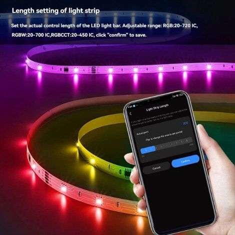 DR03W TUYA SPI Contrôleur LED RGB WIFI Variateur D'Intensité avec pour Home Alexa pour WS2811 WS2812B WS2815 Bande LED RGB Blanc (1/5)