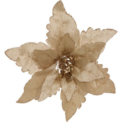 Sdn poinsettia champagne 20cm - Feeric lights & christmas
